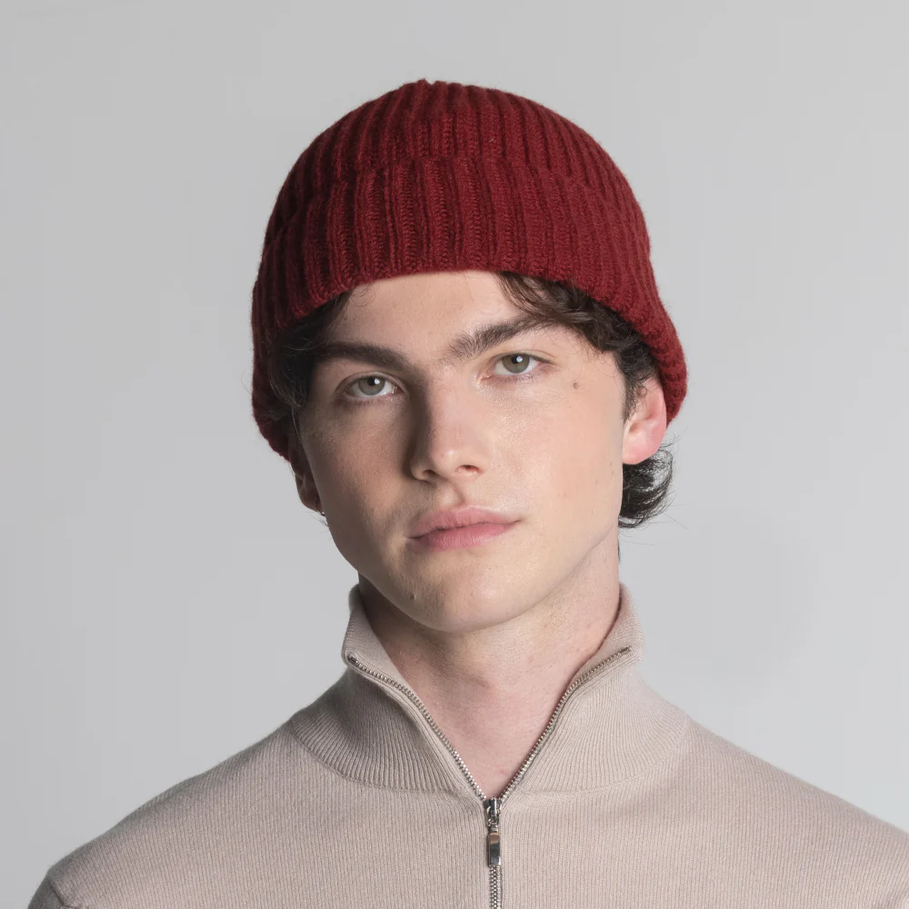 100% Cashmere Ribbed Unisex Beanie Hat by Isla Cashmere - Image 15