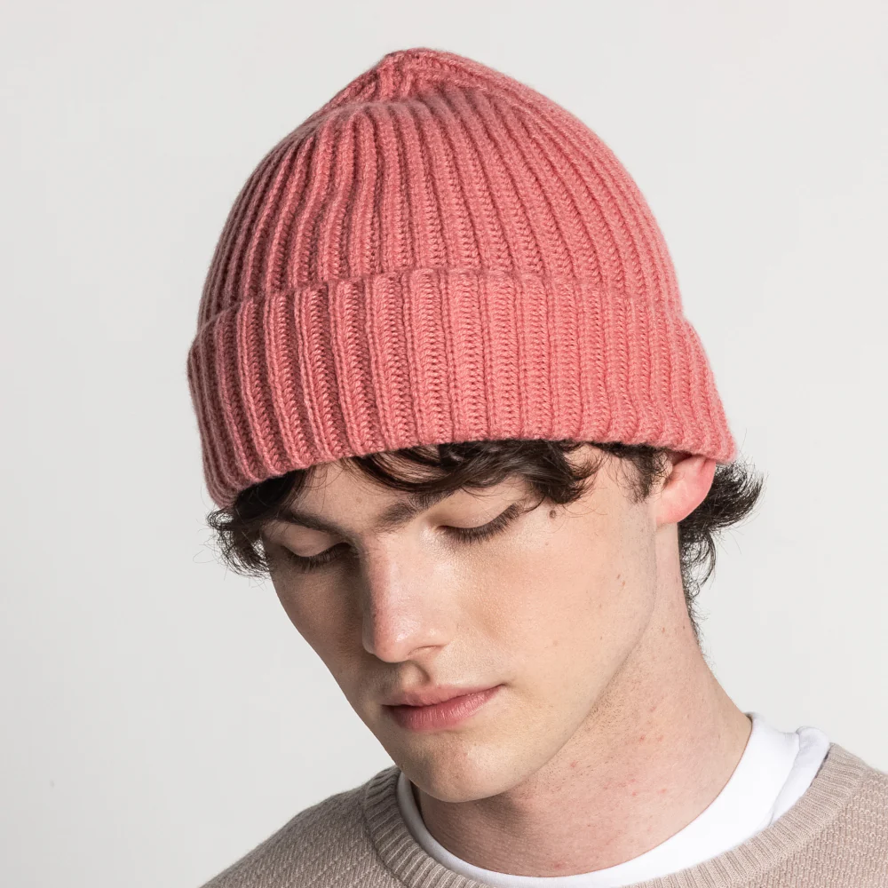 100% Cashmere Ribbed Unisex Beanie Hat by Isla Cashmere - Image 28