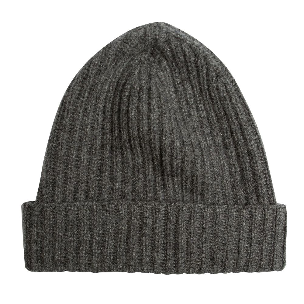 100% Cashmere Ribbed Unisex Beanie Hat by Isla Cashmere - Image 3