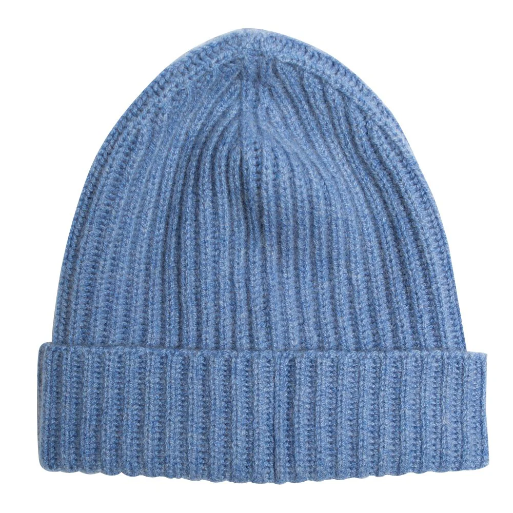 100% Cashmere Ribbed Unisex Beanie Hat by Isla Cashmere - Image 4