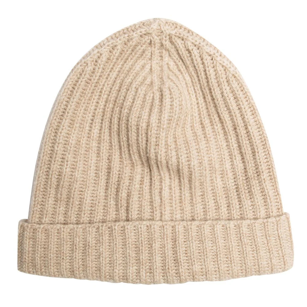 100% Cashmere Ribbed Unisex Beanie Hat by Isla Cashmere - Image 7