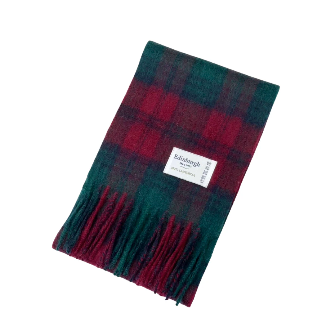 100% Lambswool Mini Tartan Scarf - 11 Colours - Image 18