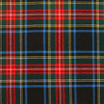 100% Wool Tartan Bow Tie - Stewart Black Modern - Image 2