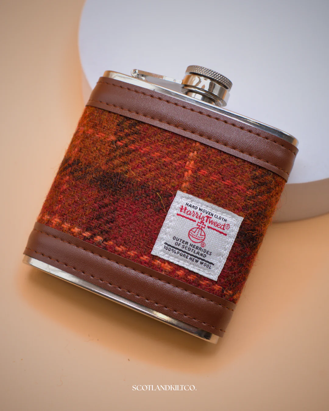 6oz Harris Tweed Hip Flask - Image 10