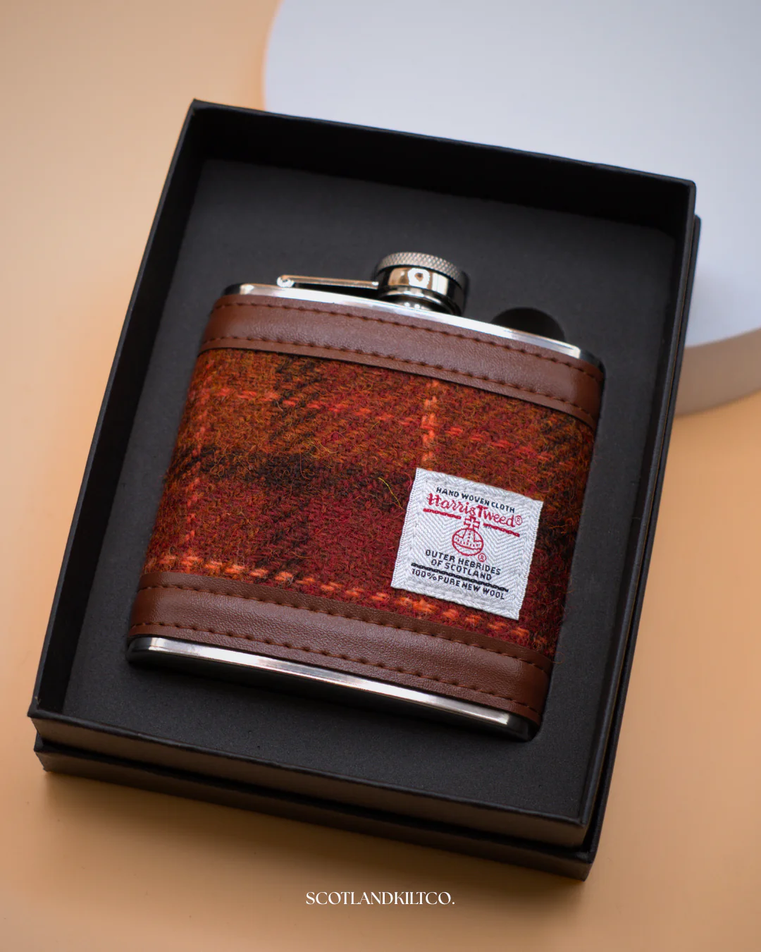6oz Harris Tweed Hip Flask - Image 11