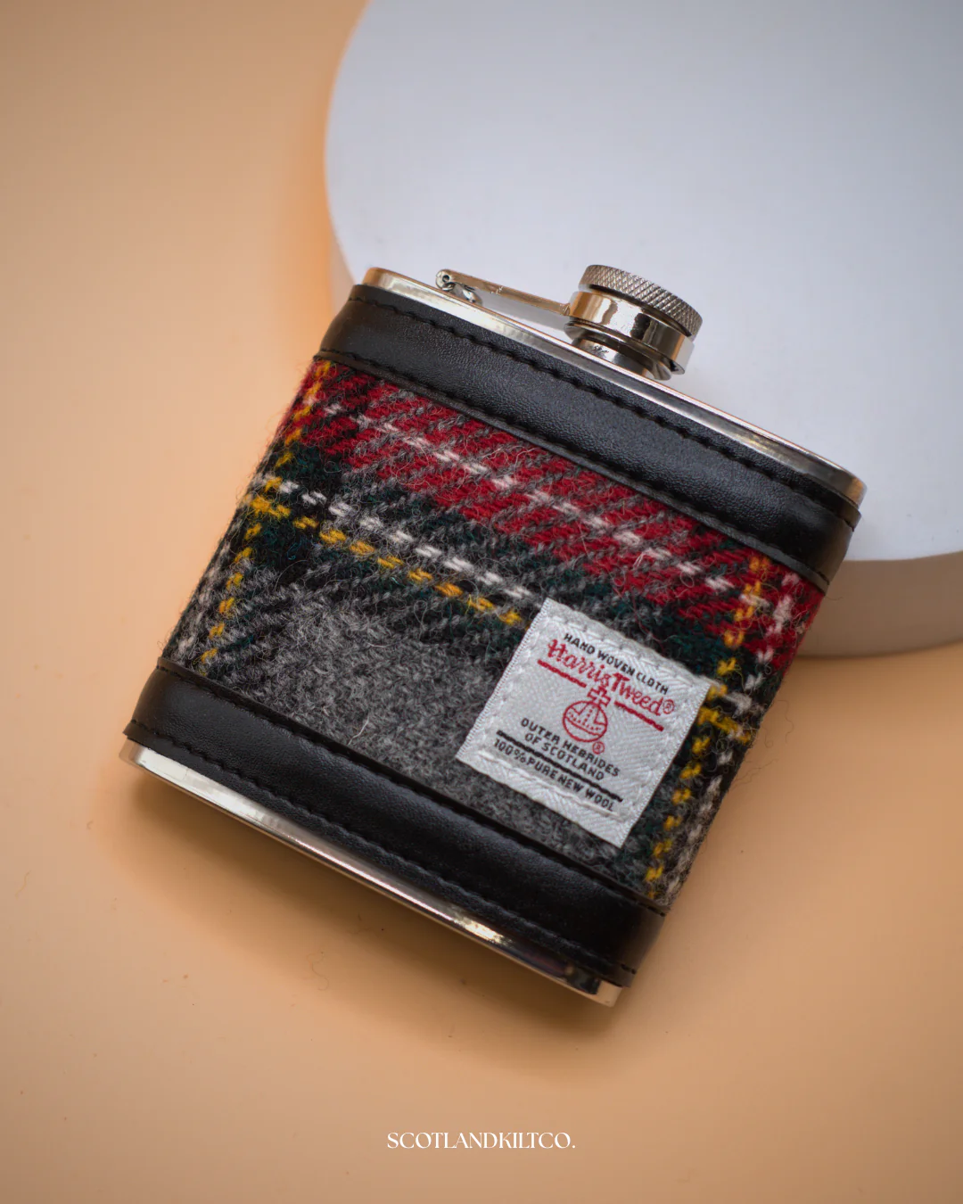 6oz Harris Tweed Hip Flask - Image 12