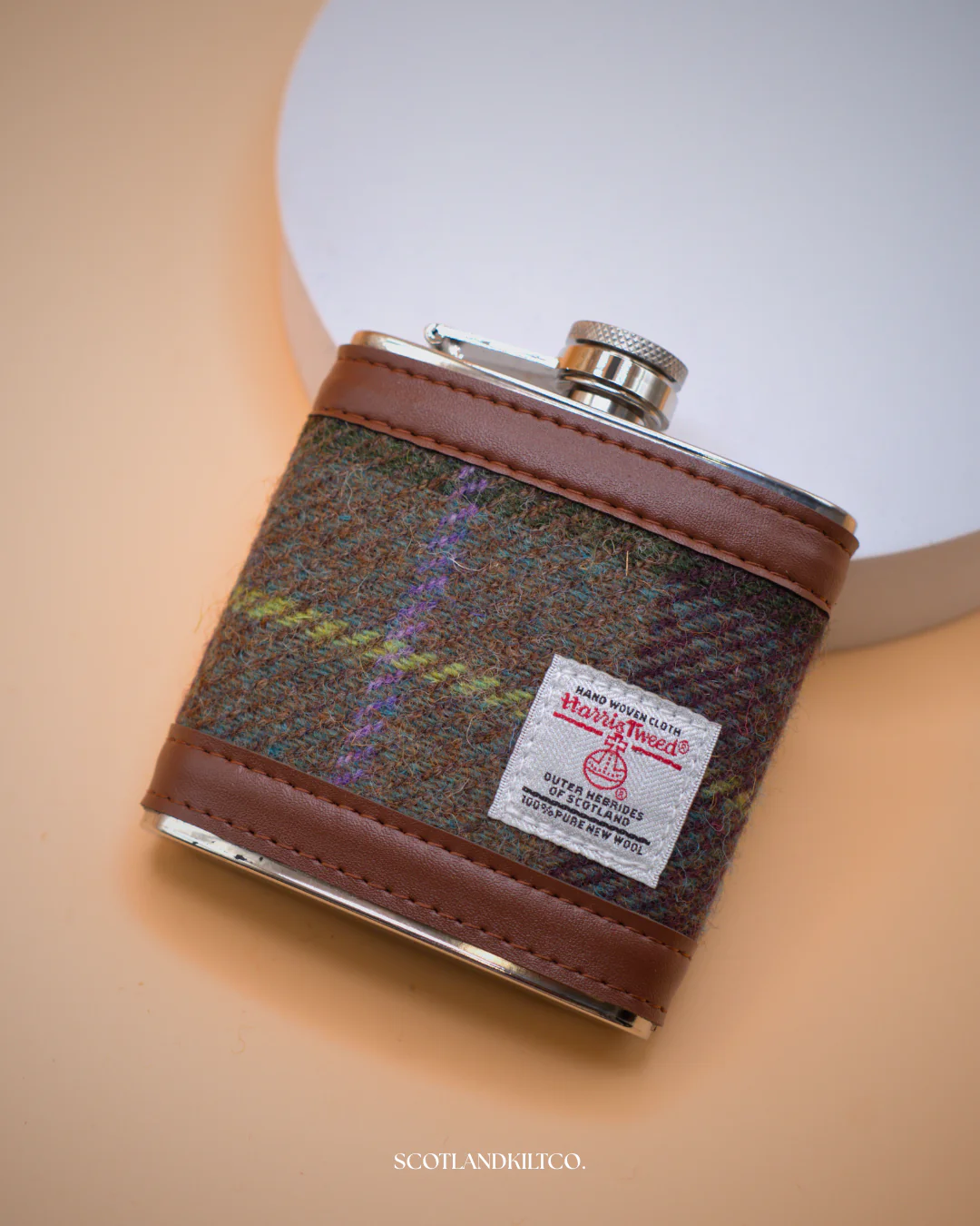 6oz Harris Tweed Hip Flask - Image 13