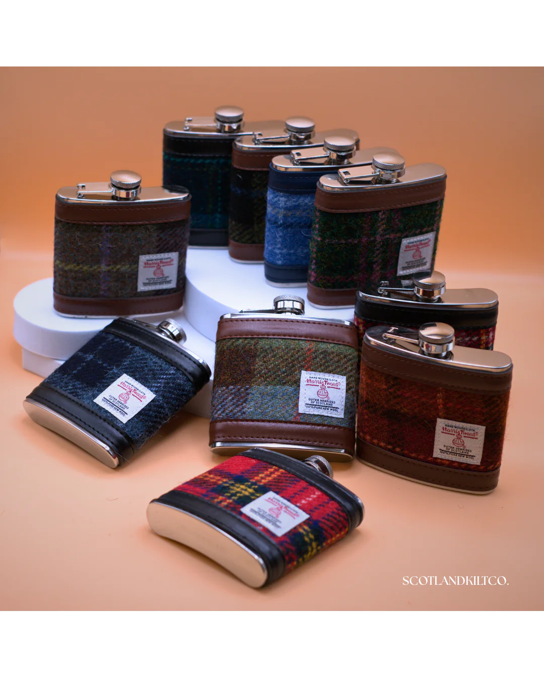 6oz Harris Tweed Hip Flask - Image 14