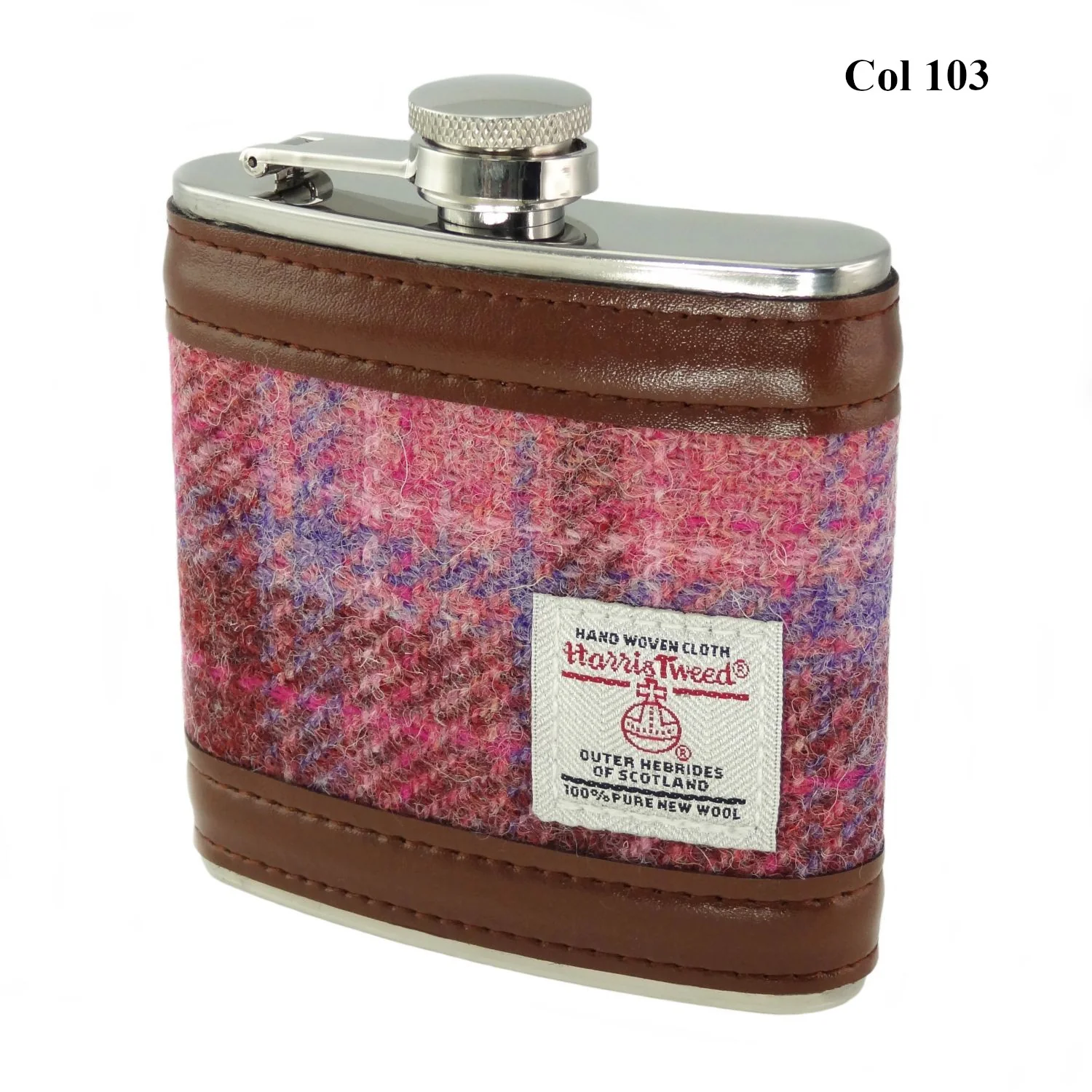 6oz Harris Tweed Hip Flask - Image 16