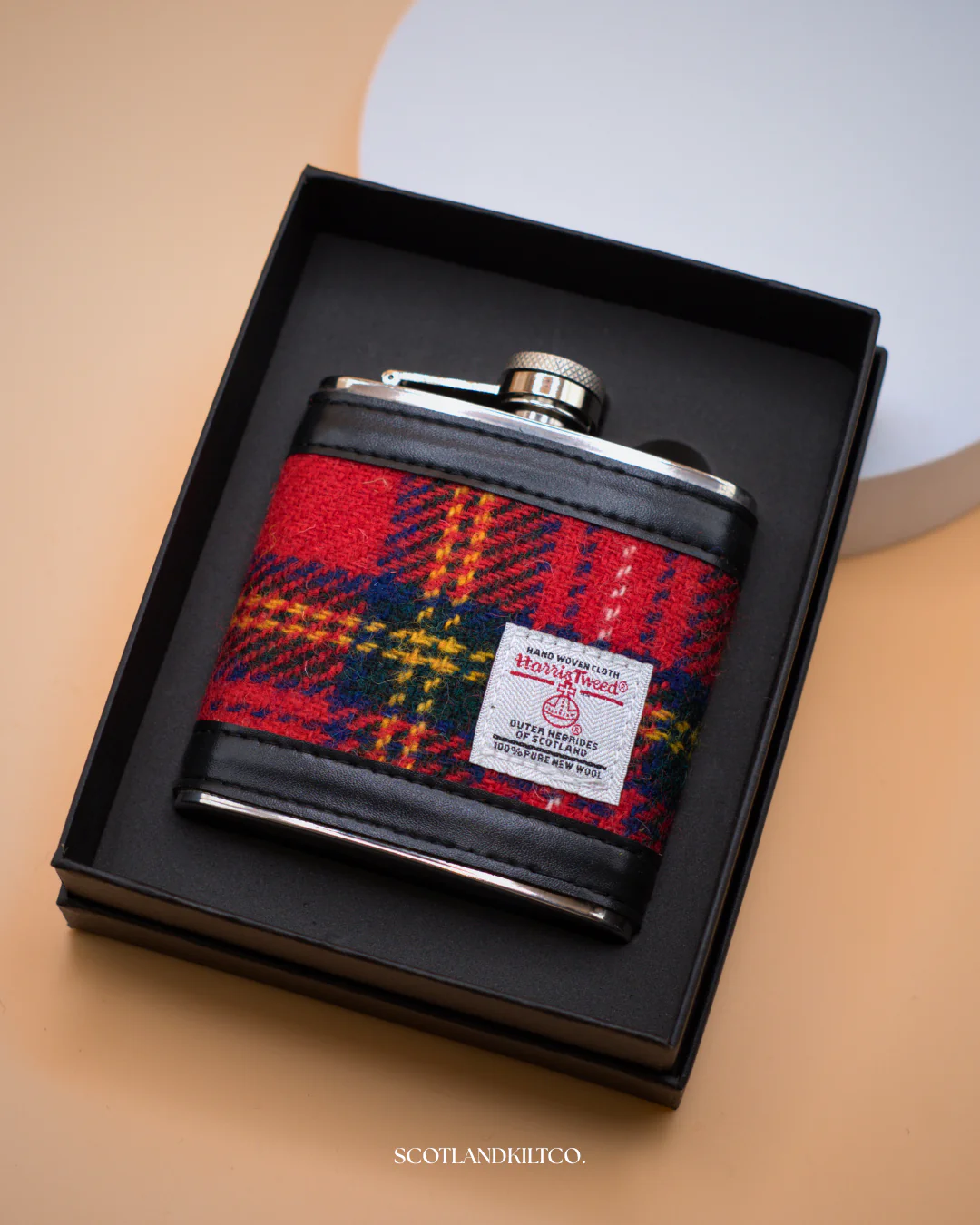 6oz Harris Tweed Hip Flask - Image 6