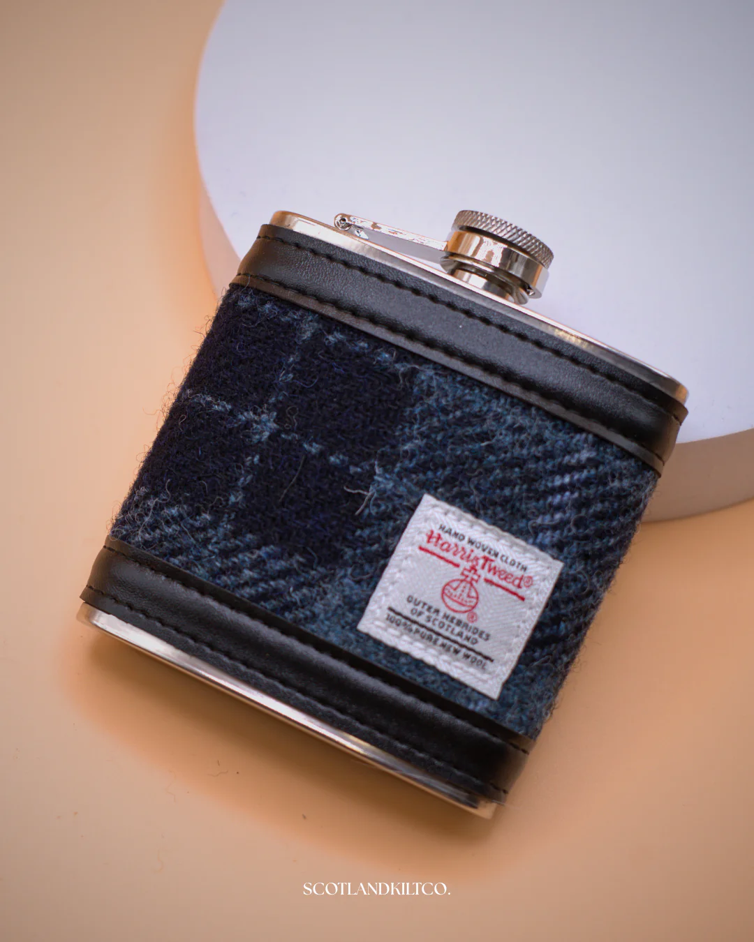 6oz Harris Tweed Hip Flask - Image 7