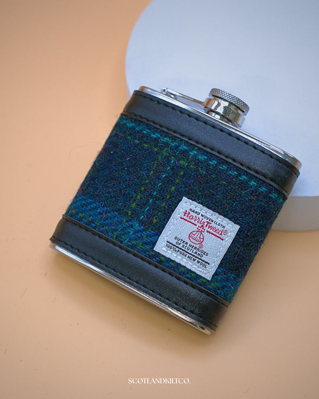 6oz Harris Tweed Hip Flask - Image 9