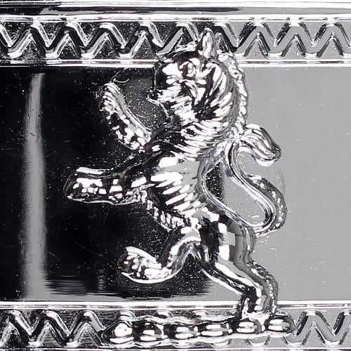 Lion Rampant Celtic Knot Belt Buckle - Chrome Finish - Image 3