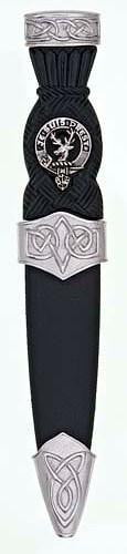 Clan Crest Celtic Sgian Dubh, Plain Top - Chrome/Antique Finish - Made to Order - Image 2