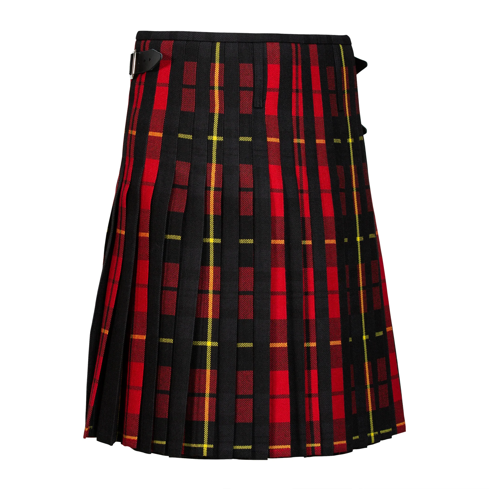 Clearance MTM Wool Kilt - 8 Yard - Black Isle/Wallace Modern Contrast - Waist 44 Length 24 - Image 2