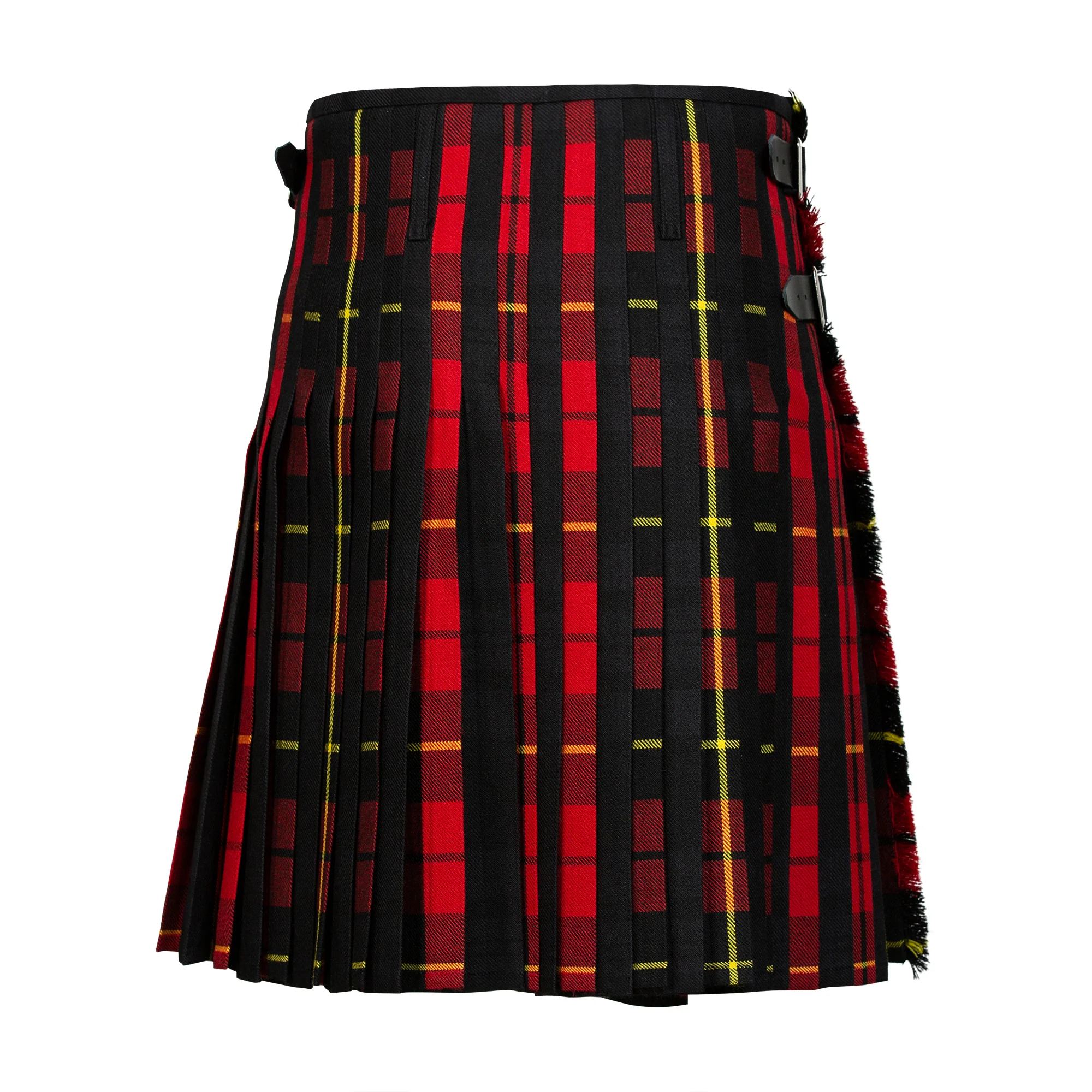 Clearance MTM Wool Kilt - 8 Yard - Black Isle/Wallace Modern Contrast - Waist 44 Length 24 - Image 4