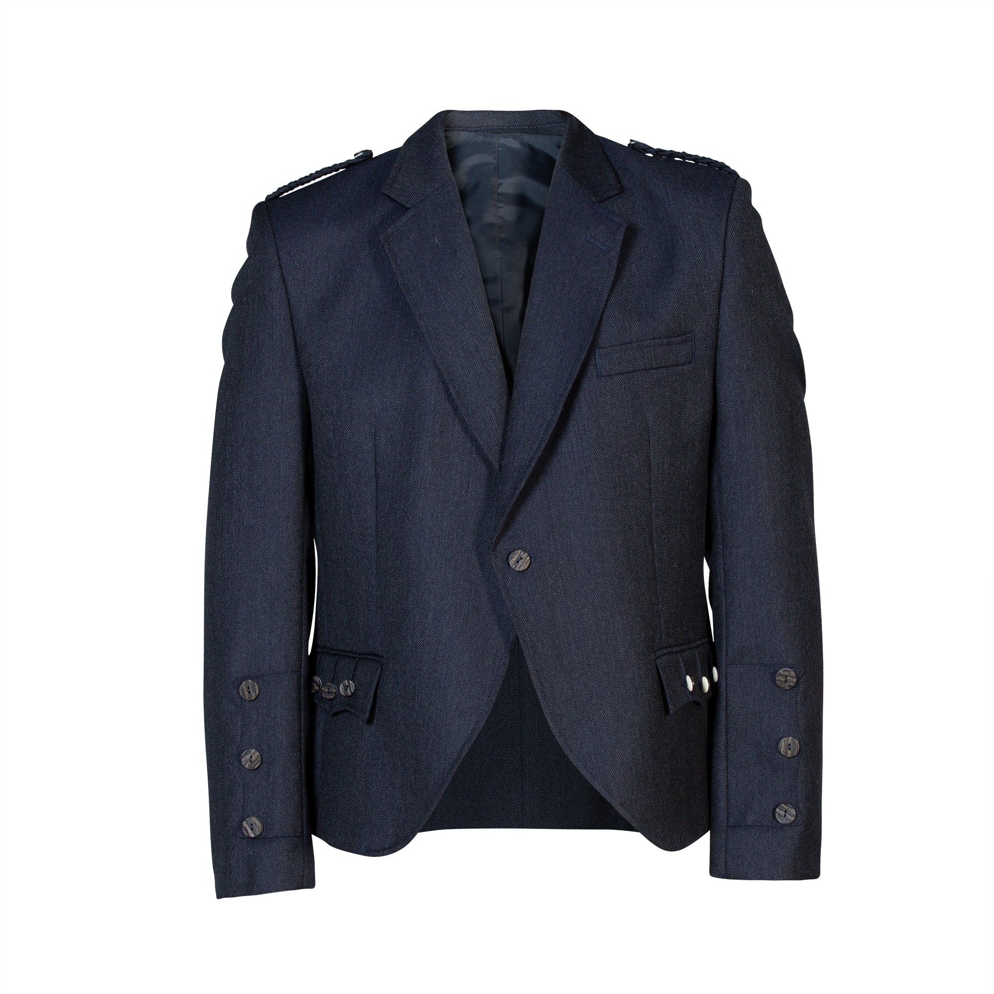 Crail Tweed Jacket and 5 Button Waistcoat by House of Edgar - Midnight - Image 5