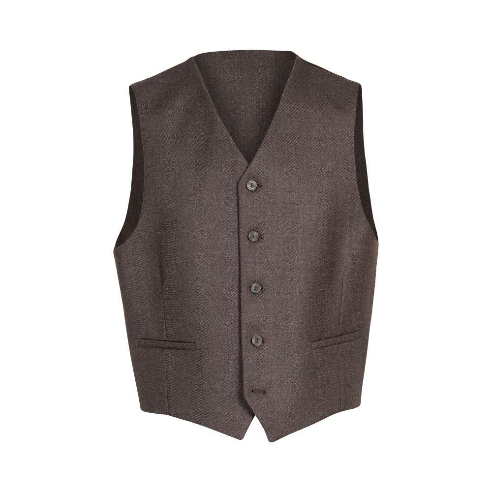 Crail Tweed Jacket and 5 Button Waistcoat by House of Edgar - Peat - Image 6
