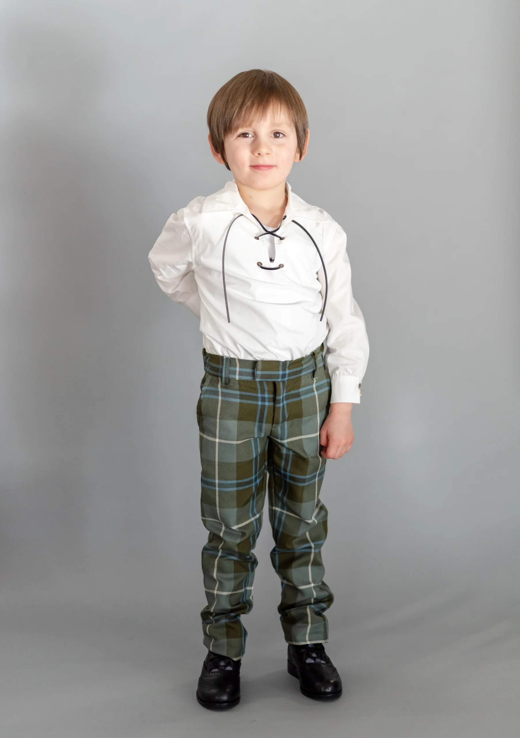 Kids Polyviscose Trews - Douglas Weathered Tartan - Image 4
