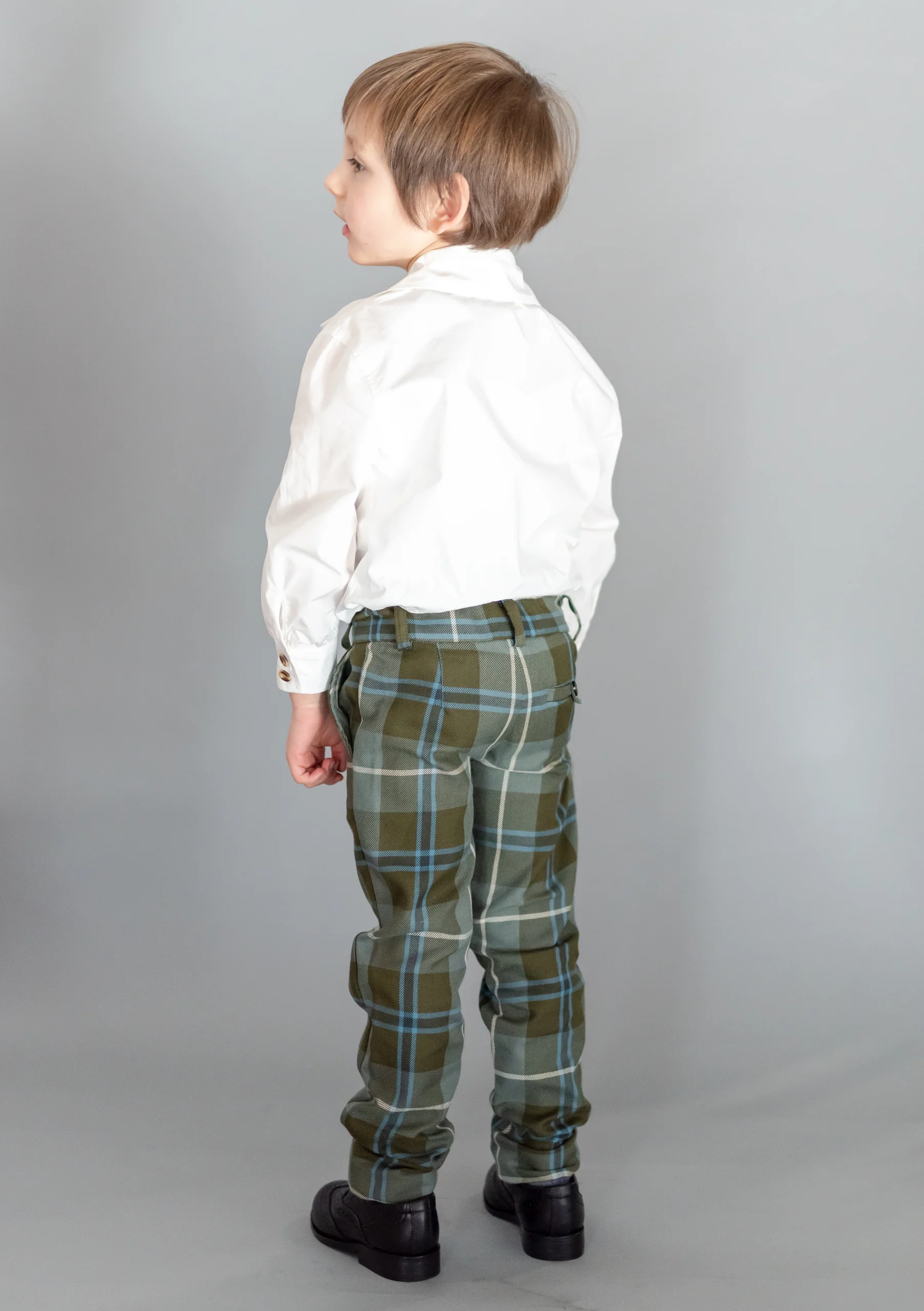 Kids Polyviscose Trews - Douglas Weathered Tartan - Image 5