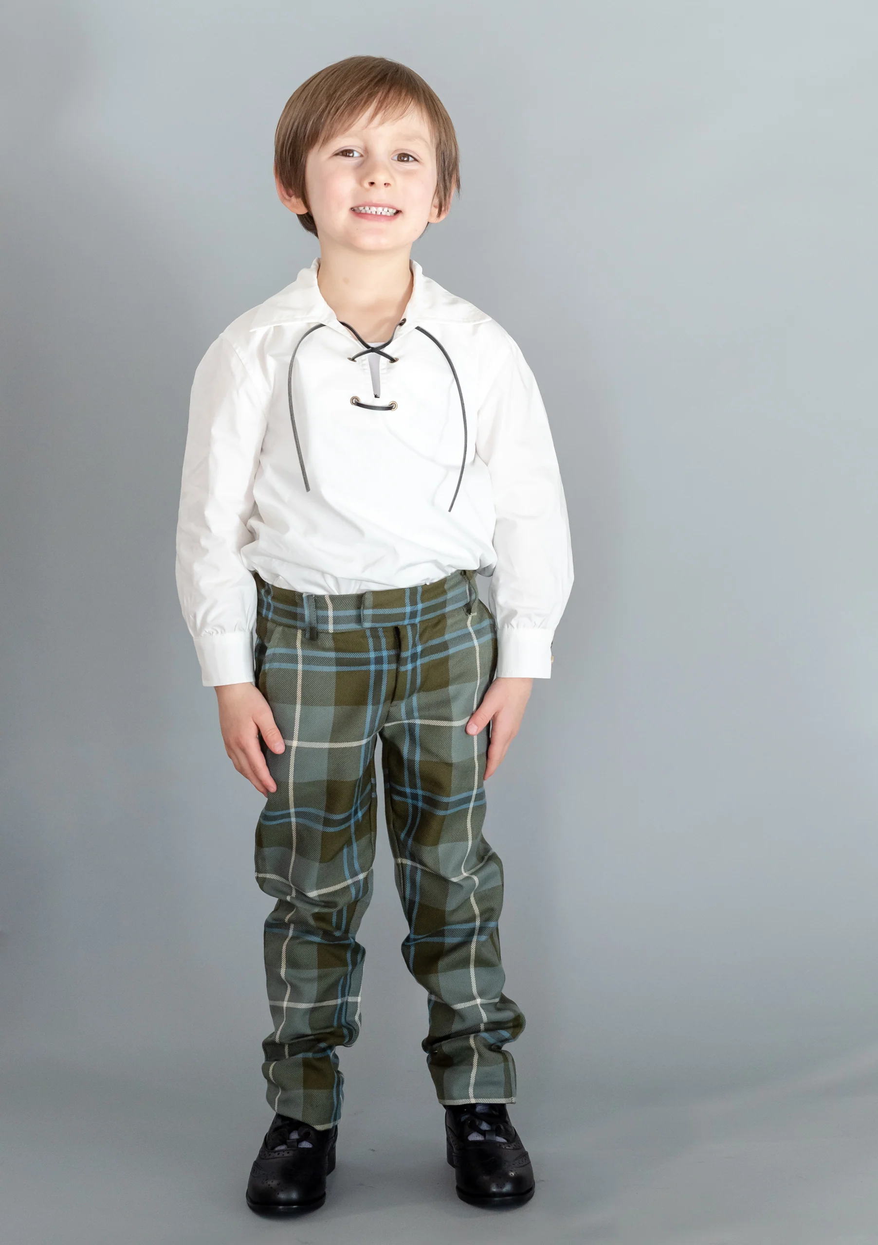Kids Polyviscose Trews - Douglas Weathered Tartan - Image 6
