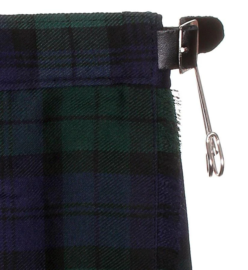 Girls Polyviscose Kilt, Black Watch - Image 3