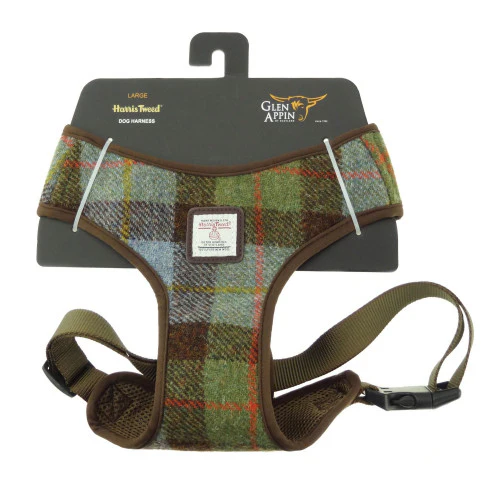 Harris Tweed Dog Harness