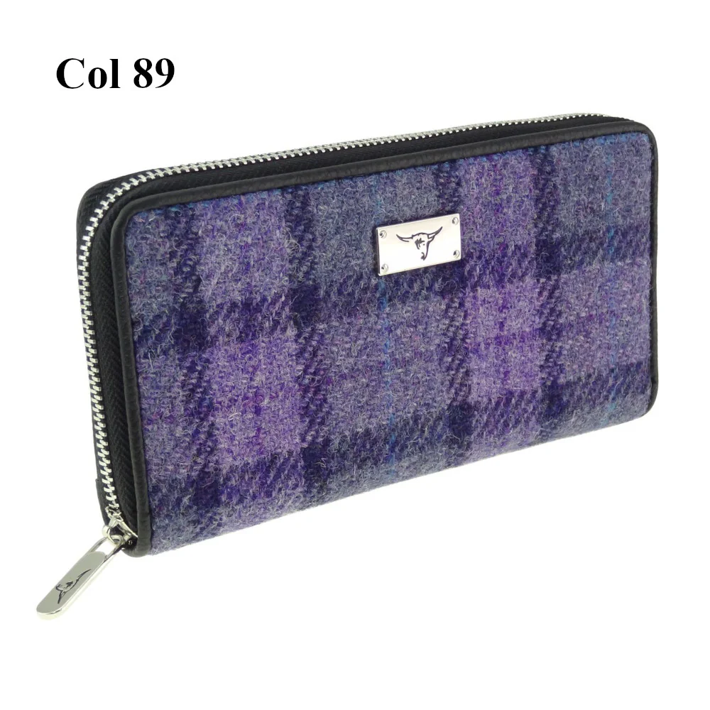 Harris Tweed Long Zip Purse - Staffa - Image 3