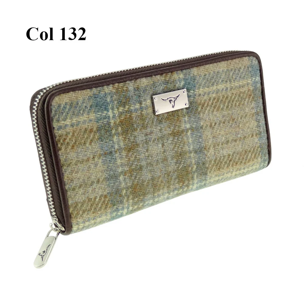 Harris Tweed Long Zip Purse - Staffa - Image 6