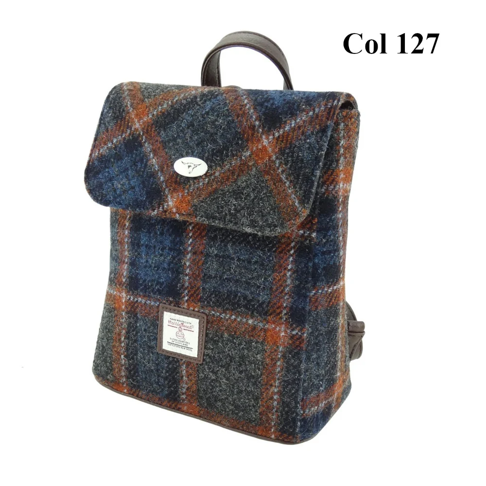 Harris Tweed Mini Backpack - Tummel - Image 10