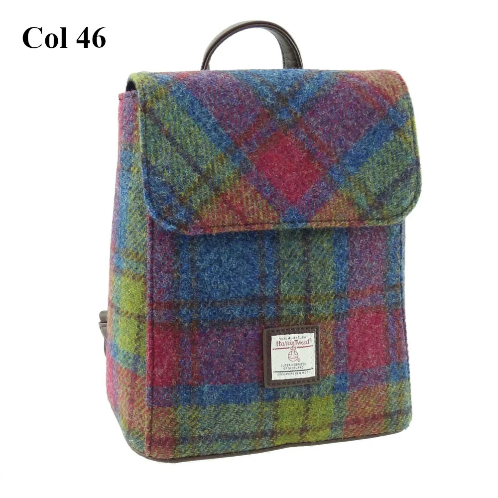 Harris Tweed Mini Backpack - Tummel - Image 5