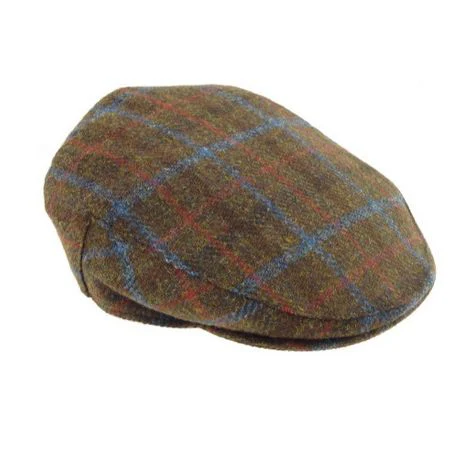 Harris Tweed Tartan Flat Cap - One Size - Image 3