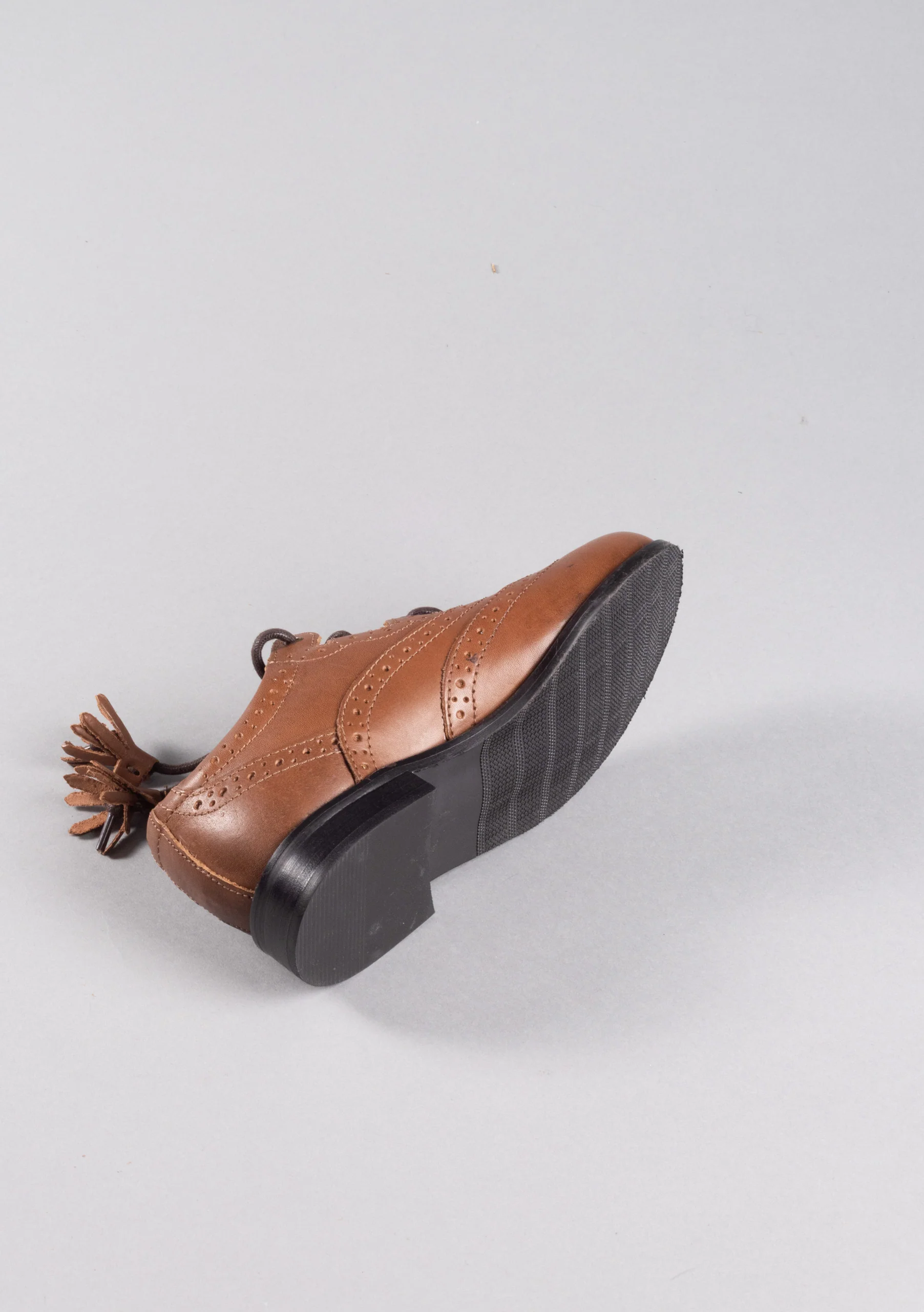 Kids Tan Leather Ghillie Brogues - CLEARANCE - Image 4