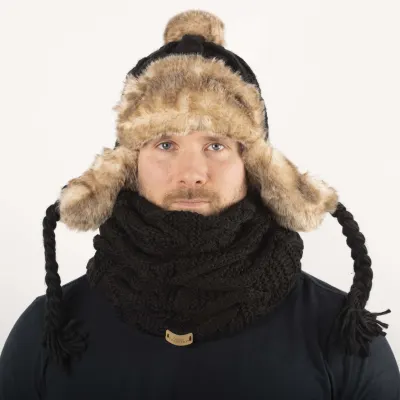 Knitted Trapper Hat - Image 4