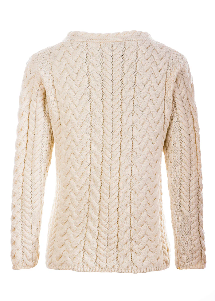 Ladies 5 Button Merino Wool Cardigan by Aran Mills - 2 Colours - Image 3