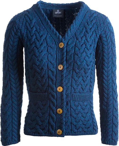 Ladies 5 Button Merino Wool Cardigan by Aran Mills - 2 Colours - Image 4