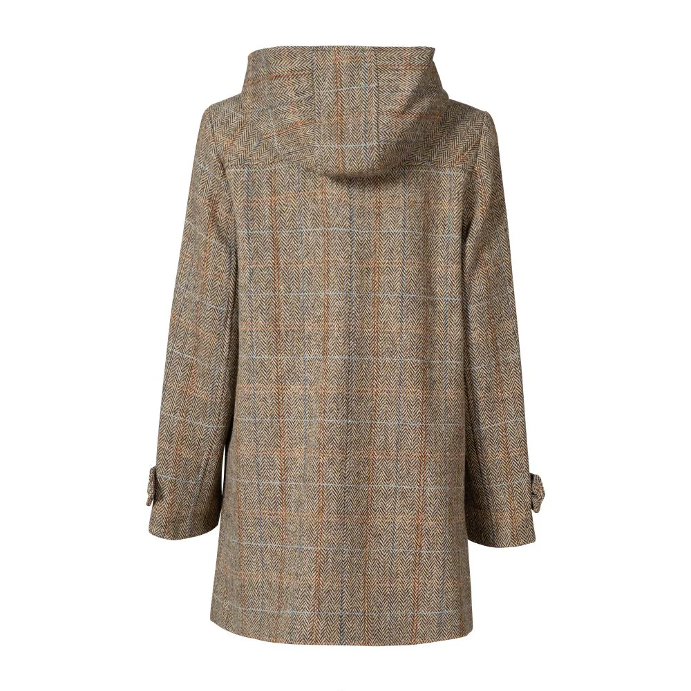 Ladies Harris Tweed Duffle Coat - Brown Herringbone (Size 10 remaining) - Image 2
