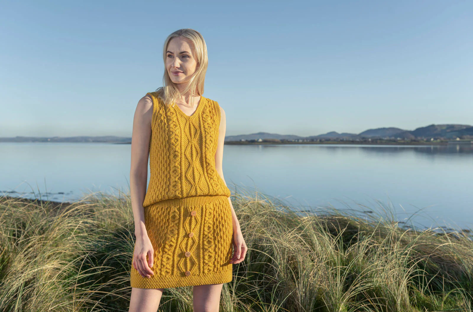 Ladies Merino Wool Mini Skirt By Aran Mills - Image 2