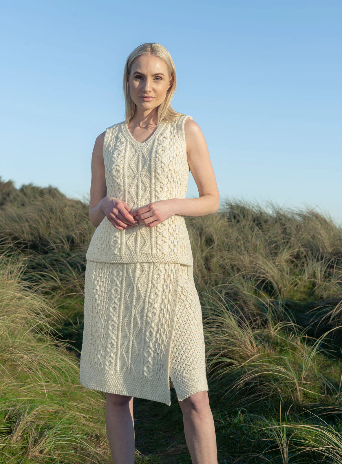 Ladies Merino Wool Slipover By Aran Mills - Image 2