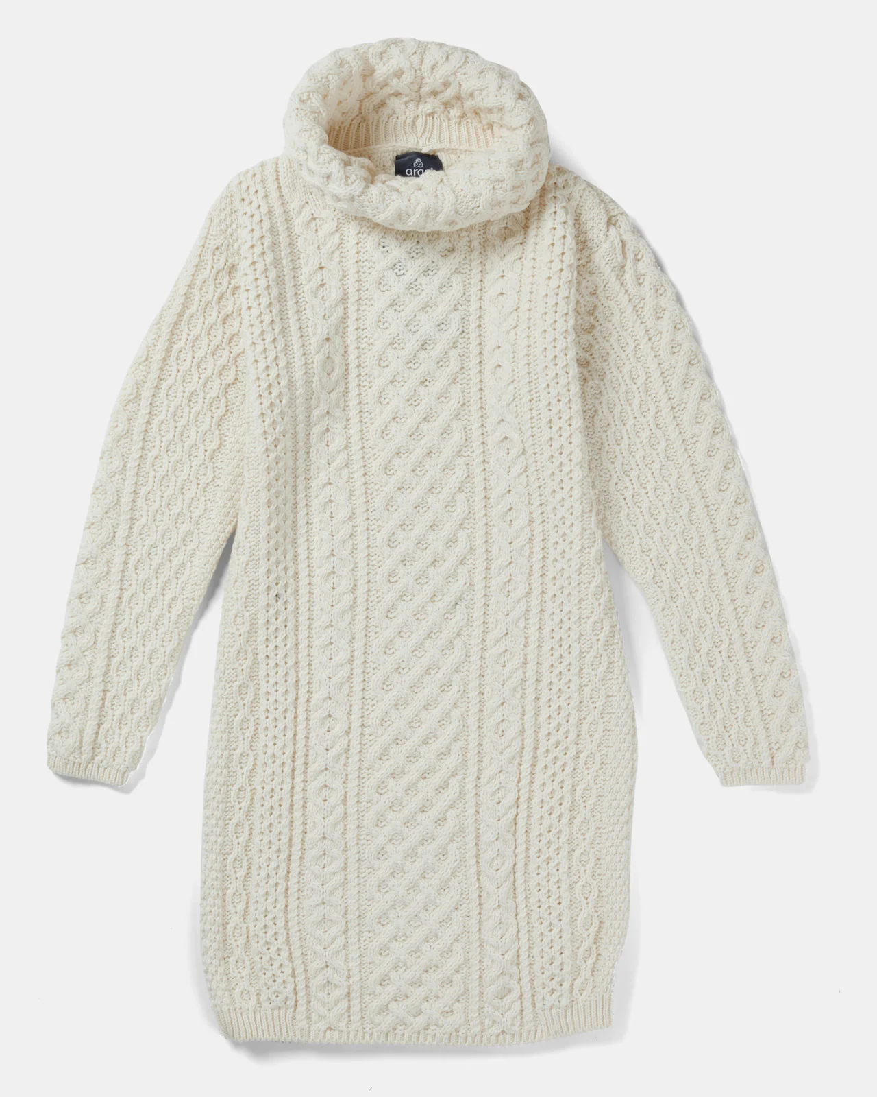 Ladies Merino Wool Sweater Short Dress By Aran Mills - Image 2