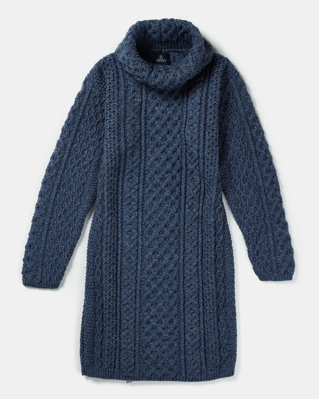 Ladies Merino Wool Sweater Short Dress By Aran Mills - Image 3