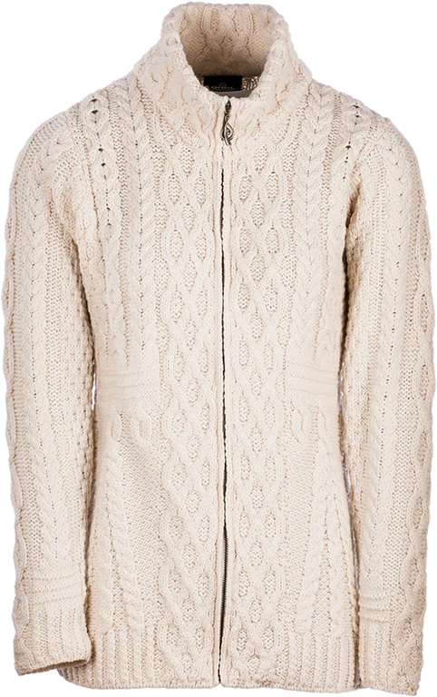 Ladies Merino Wool Zip Cardigan by Aran Mills - 2 Colours - Image 2