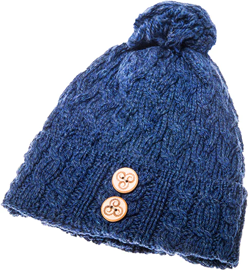 Ladies Supersoft Merino Button Detail Bobble Hat by Aran Mills - 5 Colours - Image 5