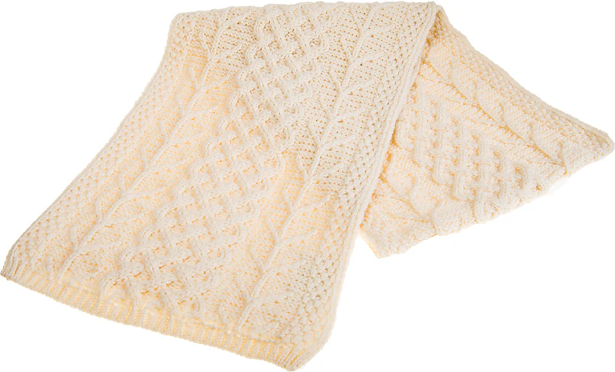 Ladies Supersoft Merino Wool Weave Design Scarf by Aran Mills - 5 Colours - Image 2
