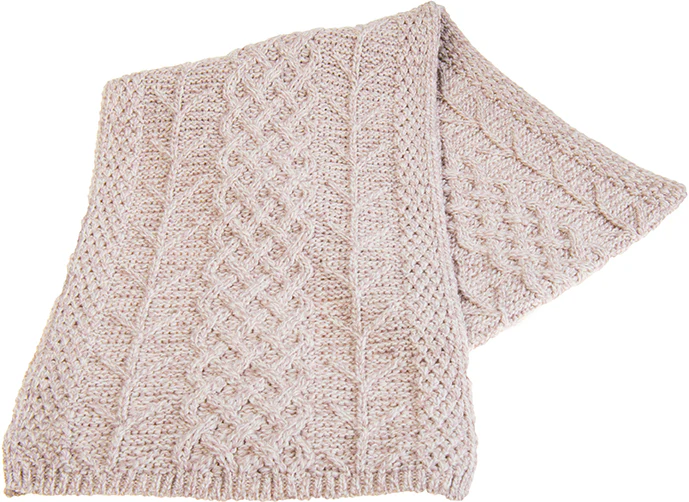 Ladies Supersoft Merino Wool Weave Design Scarf by Aran Mills - 5 Colours - Image 3
