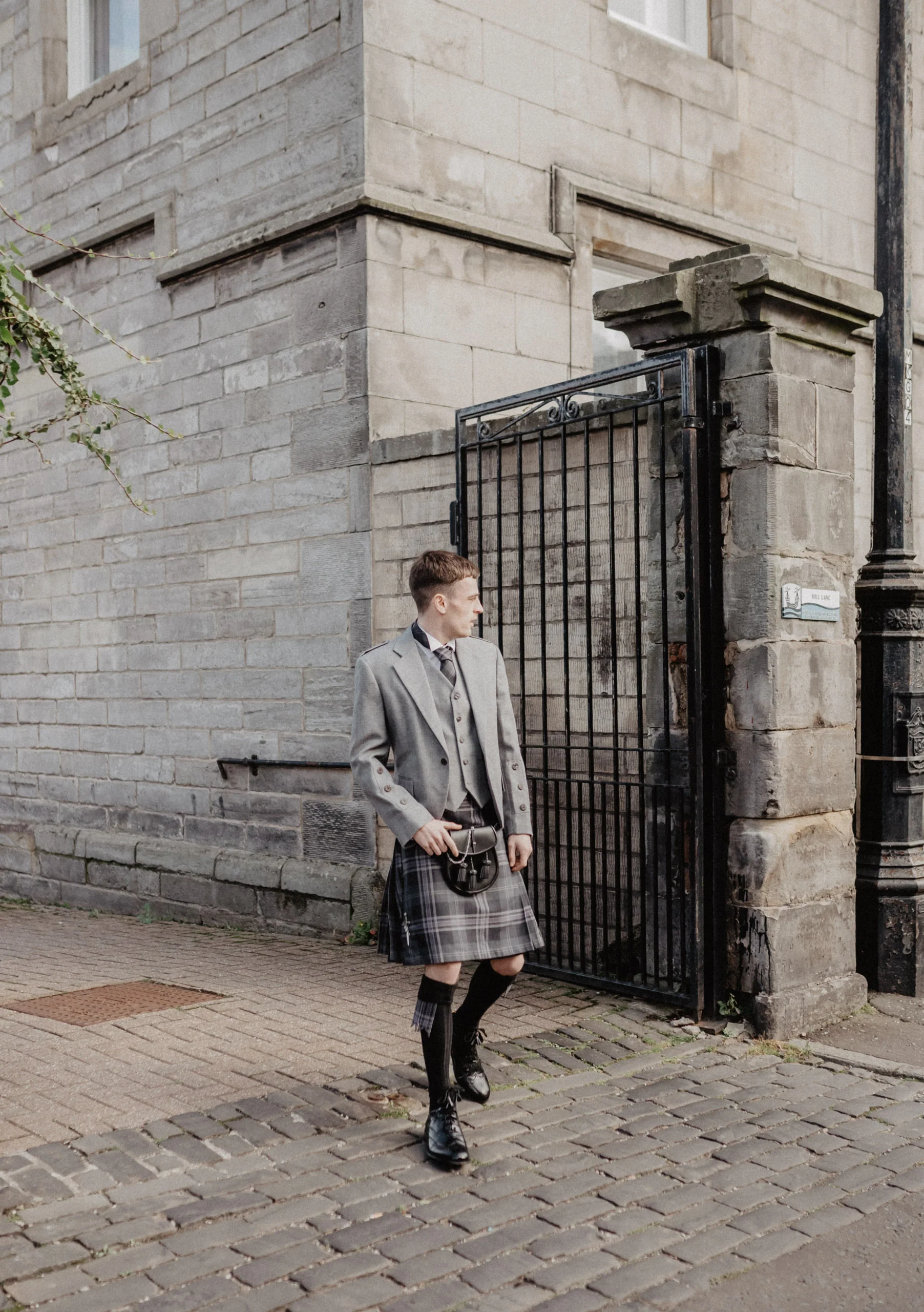 Men's Light Grey Braemar Jacket & Vest - CLEARANCE - Image 6