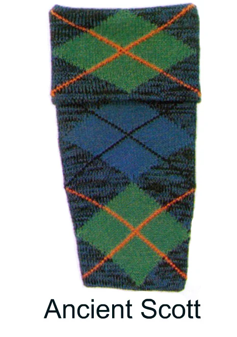 Luxury Kilt Hose - Clansman Full Argyle - Ancient Scott - Image 2