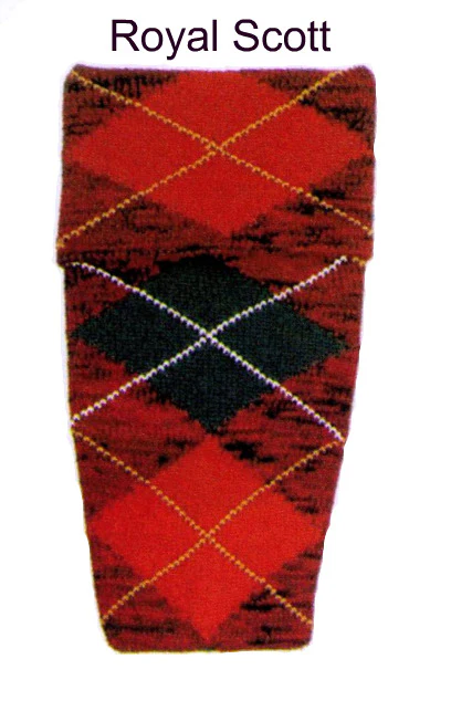Luxury Kilt Hose - Clansman Full Argyle - Royal Scott - Image 2