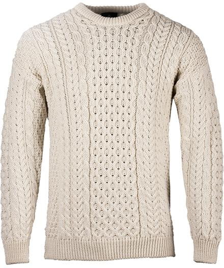 Mens Merino Wool Crew Neck Sweater by Aran Mills - 5 Colours - Image 3