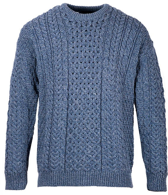 Mens Merino Wool Crew Neck Sweater by Aran Mills - 5 Colours - Image 5